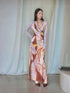 Swirl Art Sheer Sleeve Dress